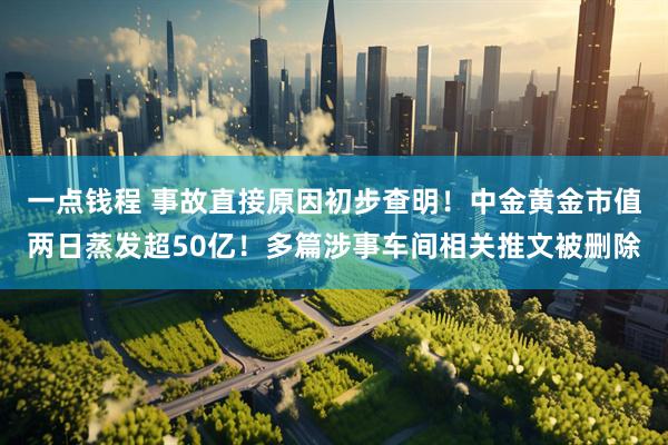一点钱程 事故直接原因初步查明！中金黄金市值两日蒸发超50亿！多篇涉事车间相关推文被删除
