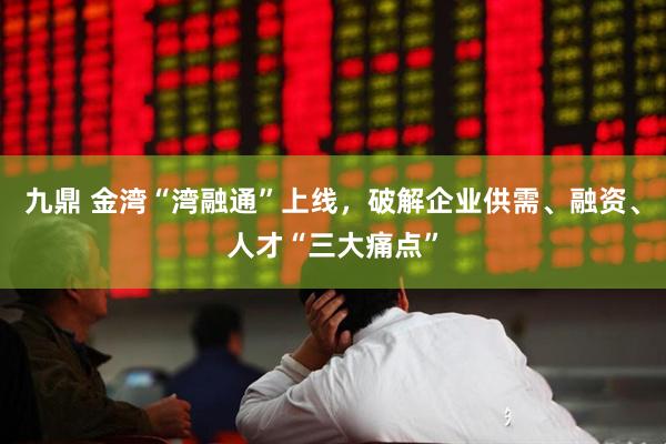 九鼎 金湾“湾融通”上线，破解企业供需、融资、人才“三大痛点”