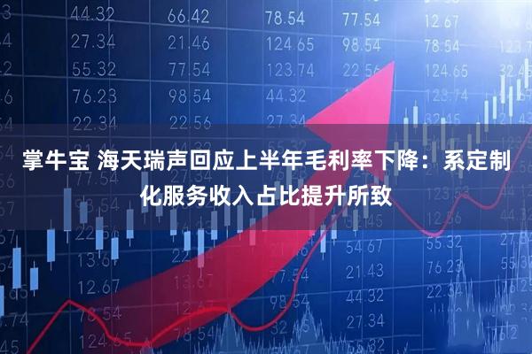 掌牛宝 海天瑞声回应上半年毛利率下降：系定制化服务收入占比提升所致