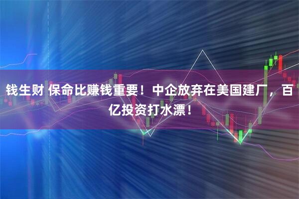 钱生财 保命比赚钱重要!中企放弃在美国建厂,百亿投资打水漂!